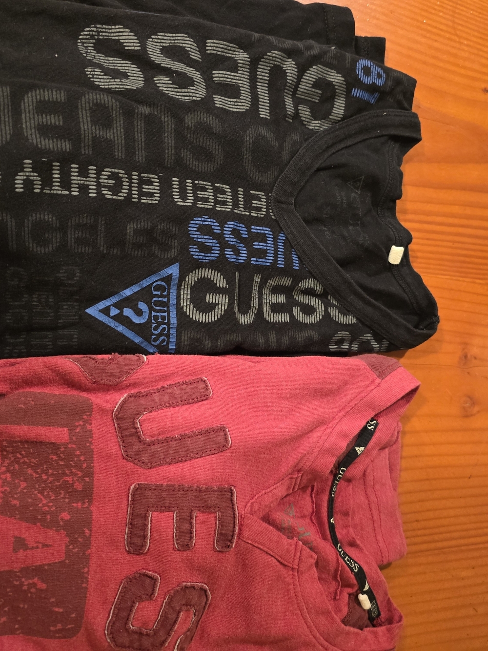 Guess Black & Pink Logo Tee and Crewneck Duo